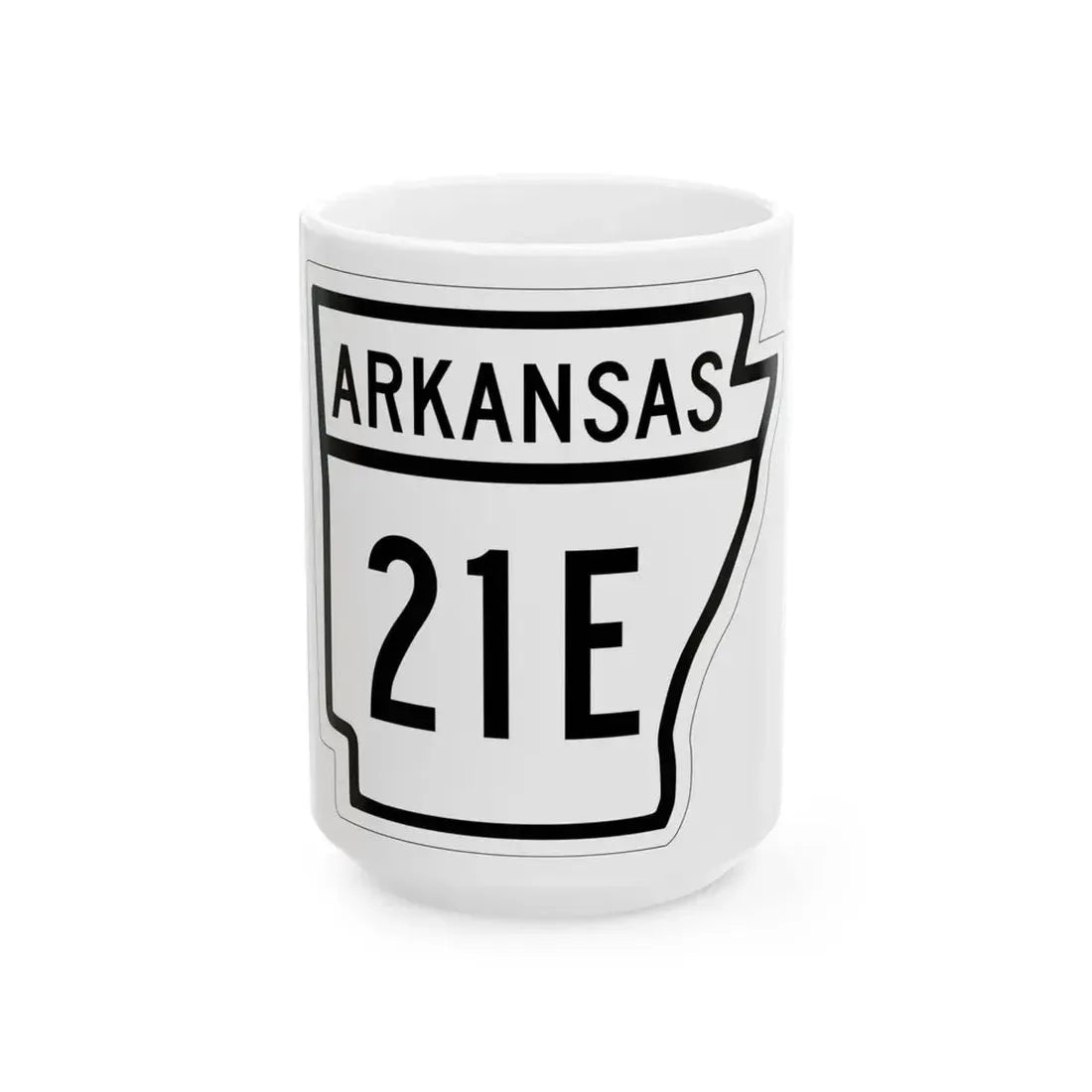 Arkansas 21E 1948 (Arkansas) (Road Sign) White Coffee Mug 15oz - Go Mug Yourself