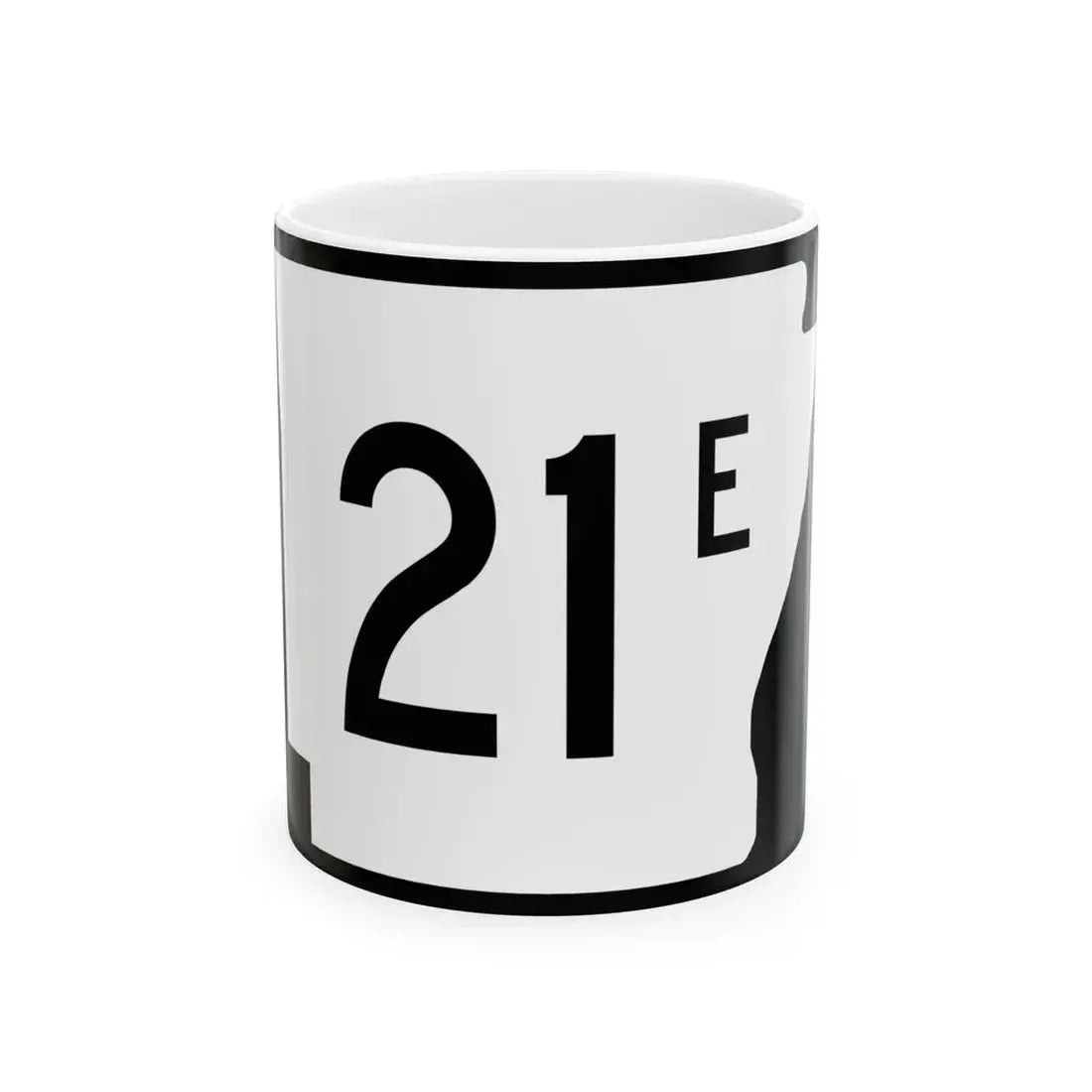 Arkansas 21E (Arkansas) (Road Sign) White Coffee Mug 11oz - Go Mug Yourself