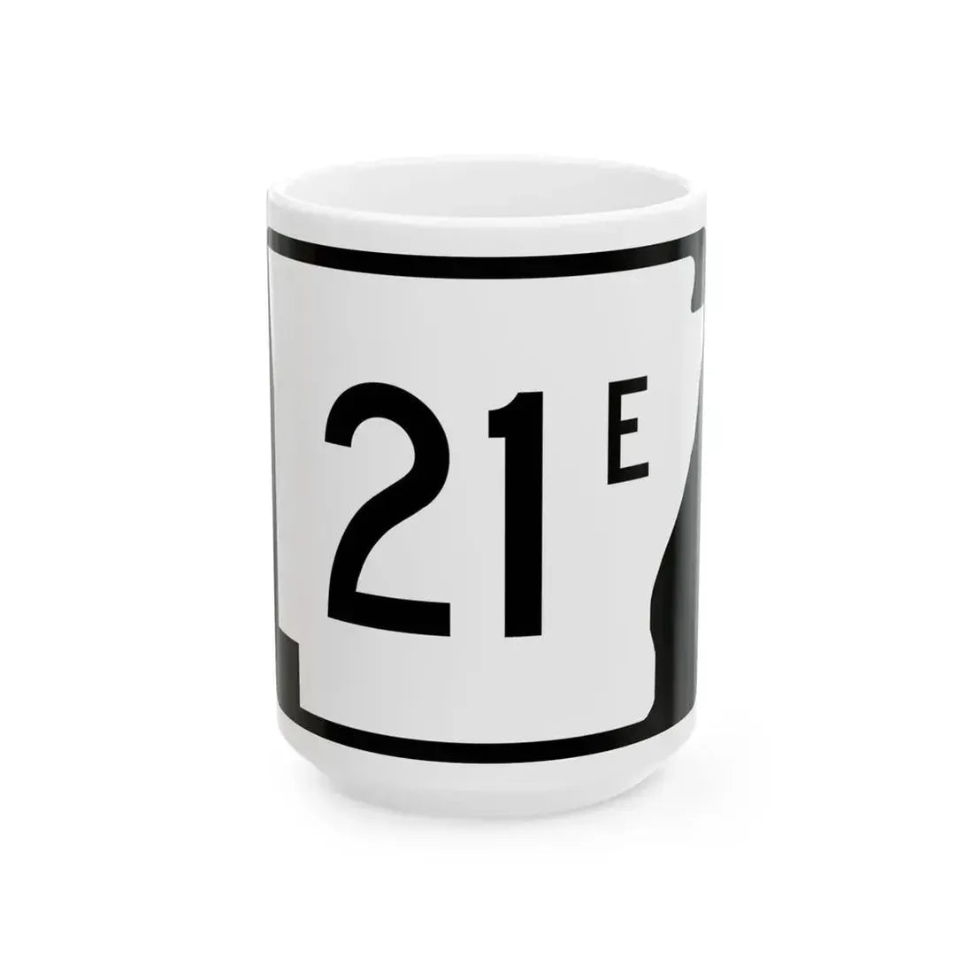 Arkansas 21E (Arkansas) (Road Sign) White Coffee Mug 15oz - Go Mug Yourself