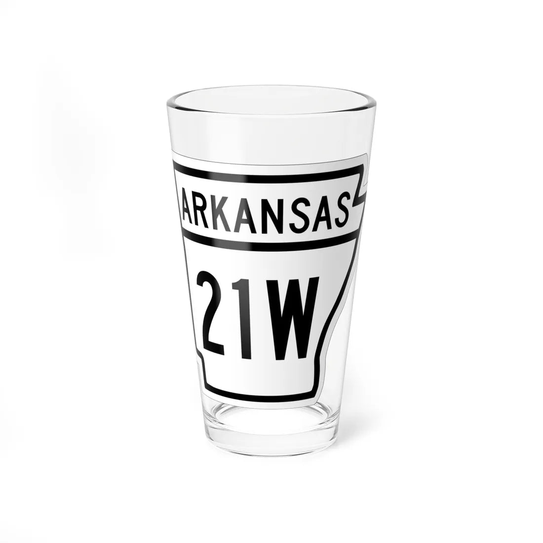 Arkansas 21W 1948 (Arkansas) (Road Sign) Pint Glss 16oz 16oz - Go Mug Yourself