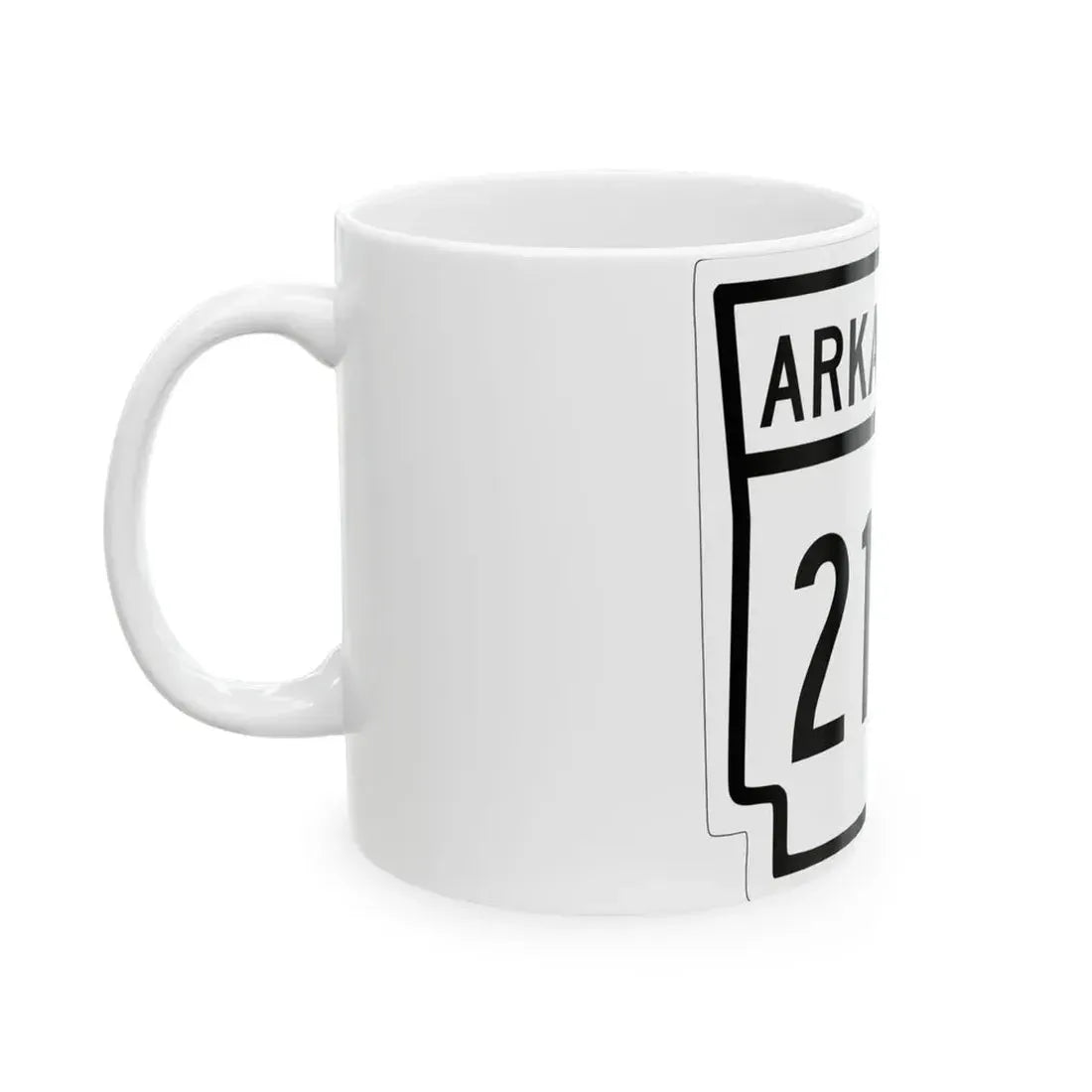 Arkansas 21W 1948 (Arkansas) (Road Sign) White Coffee Mug - Go Mug Yourself