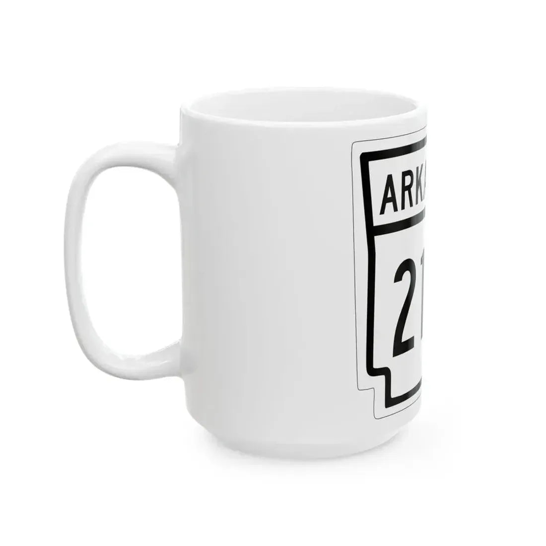 Arkansas 21W 1948 (Arkansas) (Road Sign) White Coffee Mug - Go Mug Yourself