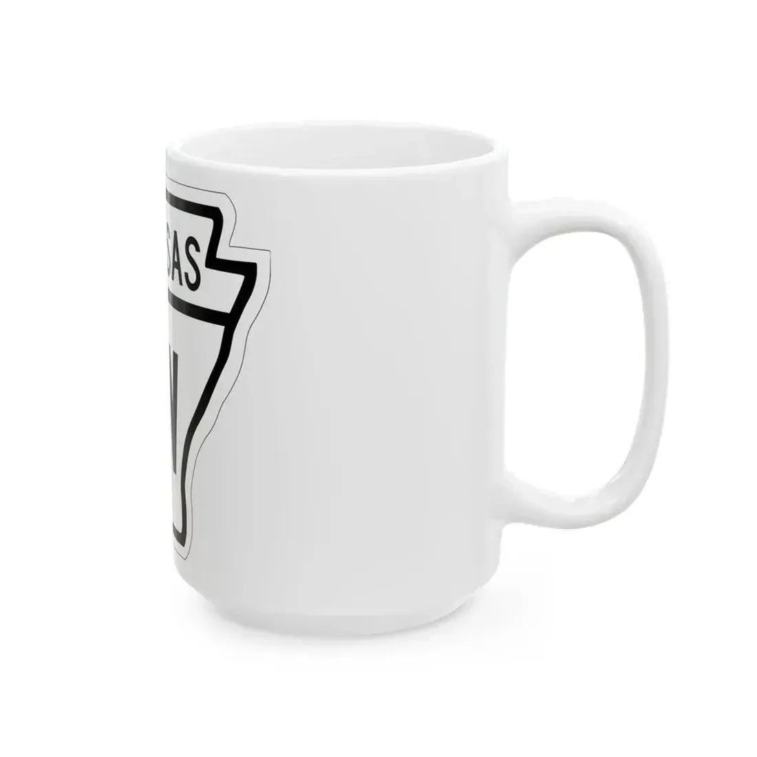 Arkansas 21W 1948 (Arkansas) (Road Sign) White Coffee Mug - Go Mug Yourself