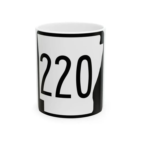 Arkansas 220 1970 (Arkansas) (Road Sign) White Coffee Mug 11oz - Go Mug Yourself