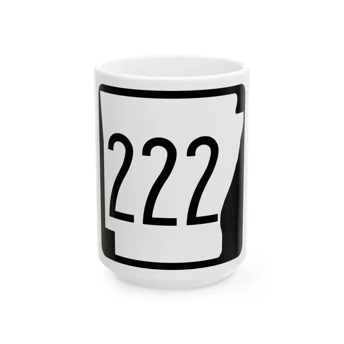 Arkansas 222 1970 (Arkansas) (Road Sign) White Coffee Mug 15oz - Go Mug Yourself