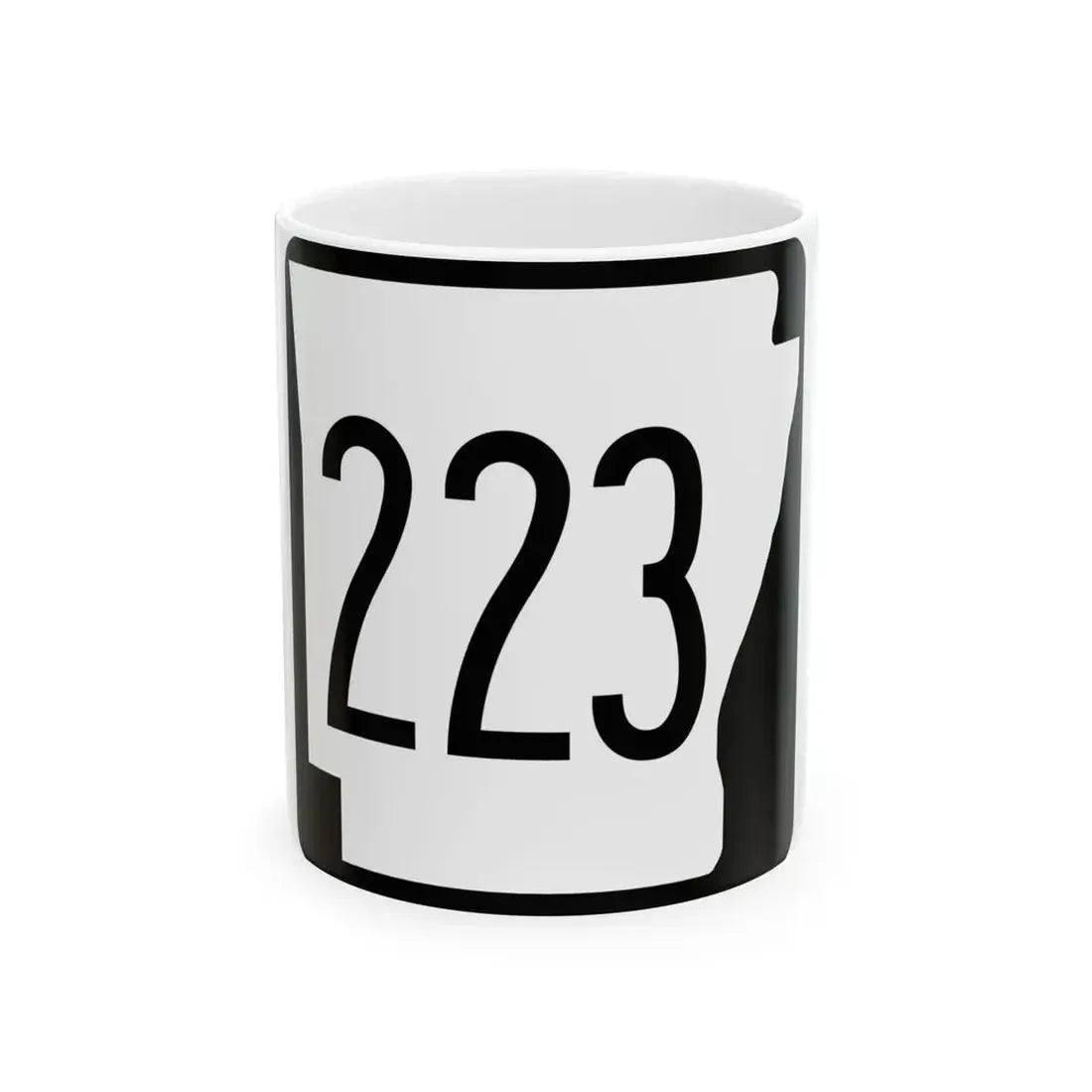 Arkansas 223 1970 (Arkansas) (Road Sign) White Coffee Mug 11oz - Go Mug Yourself