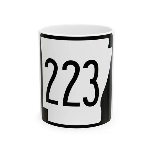 Arkansas 223 1970 (Arkansas) (Road Sign) White Coffee Mug 11oz - Go Mug Yourself
