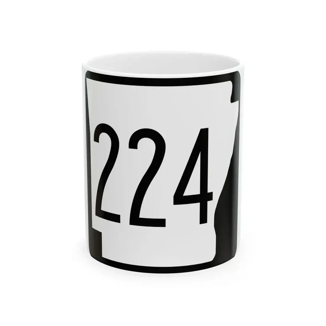 Arkansas 224 1970 (Arkansas) (Road Sign) White Coffee Mug - Go Mug Yourself