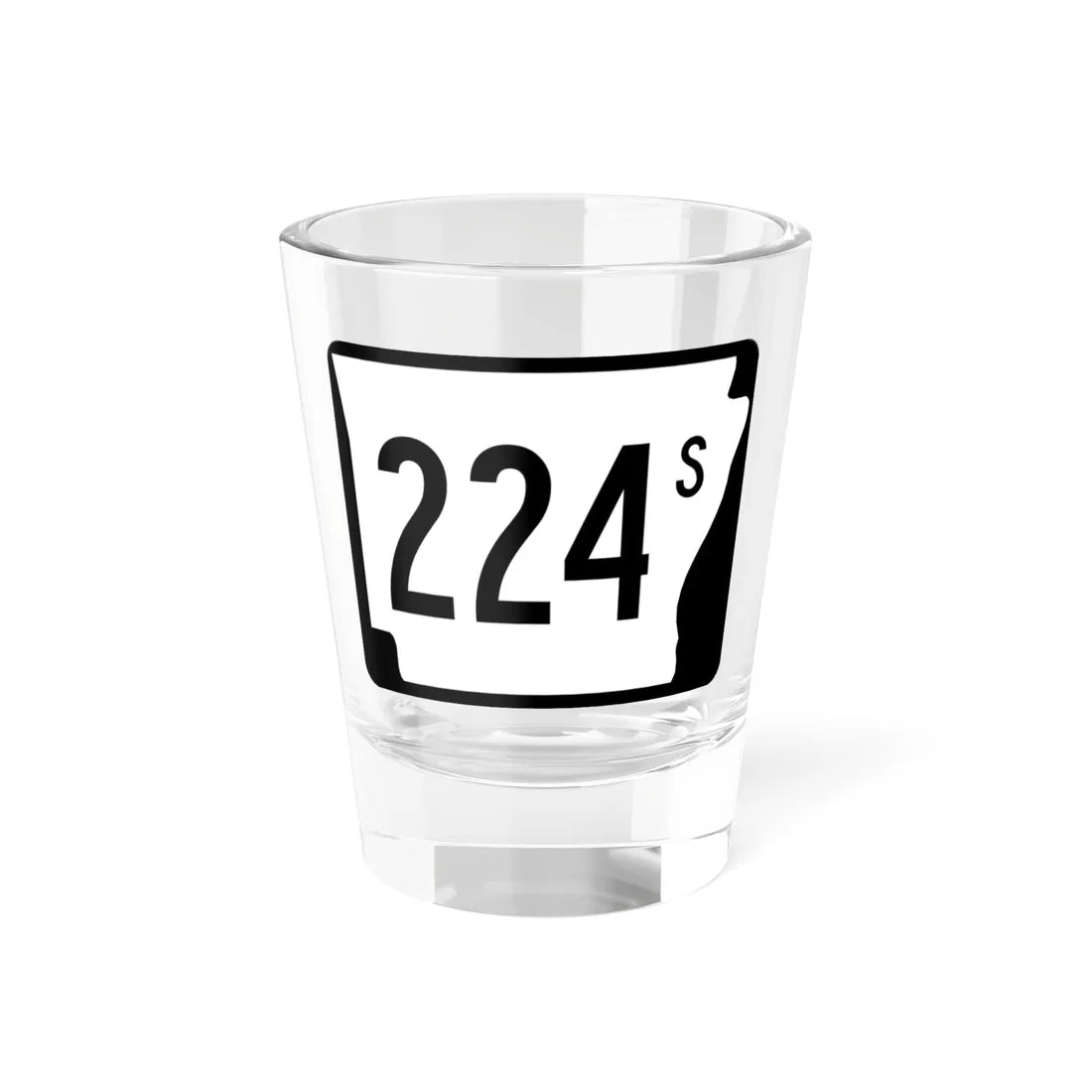 Arkansas 224S (Arkansas) (Road Sign) Shot Glass 1.5oz 1.5oz - Go Mug Yourself