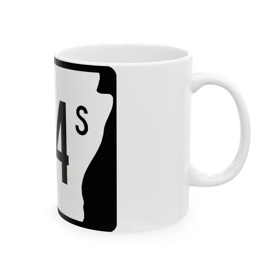 Arkansas 224S (Arkansas) (Road Sign) White Coffee Mug - Go Mug Yourself