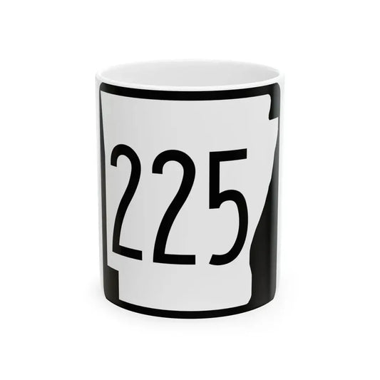 Arkansas 225 1970 (Arkansas) (Road Sign) White Coffee Mug 11oz - Go Mug Yourself