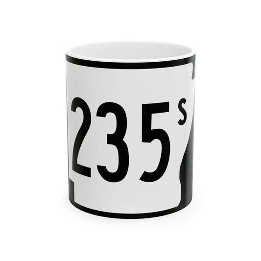 Arkansas 235S (Arkansas) (Road Sign) White Coffee Mug 11oz - Go Mug Yourself