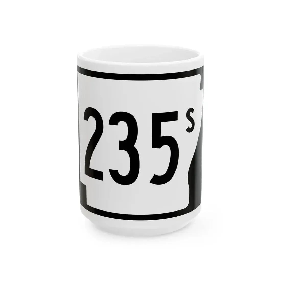 Arkansas 235S (Arkansas) (Road Sign) White Coffee Mug - Go Mug Yourself