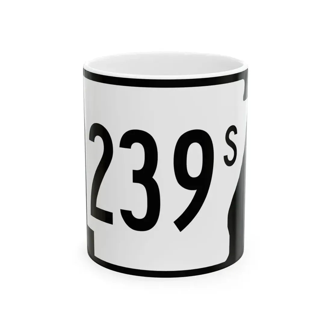 Arkansas 239S (Arkansas) (Road Sign) White Coffee Mug 11oz - Go Mug Yourself