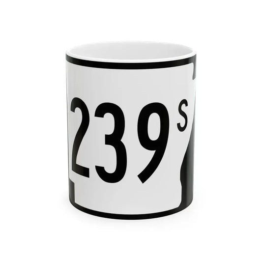 Arkansas 239S (Arkansas) (Road Sign) White Coffee Mug 11oz - Go Mug Yourself