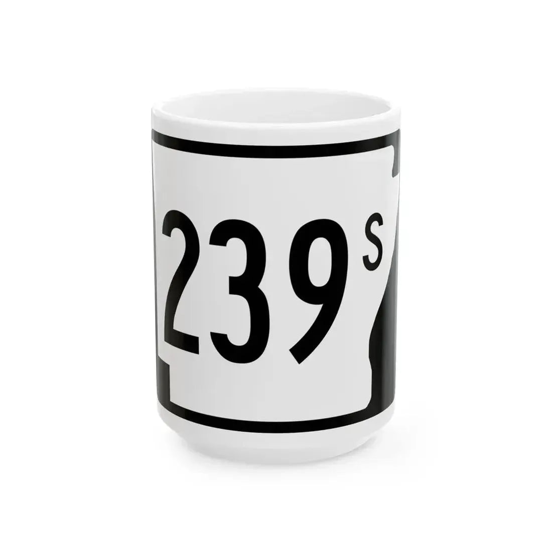 Arkansas 239S (Arkansas) (Road Sign) White Coffee Mug 15oz - Go Mug Yourself
