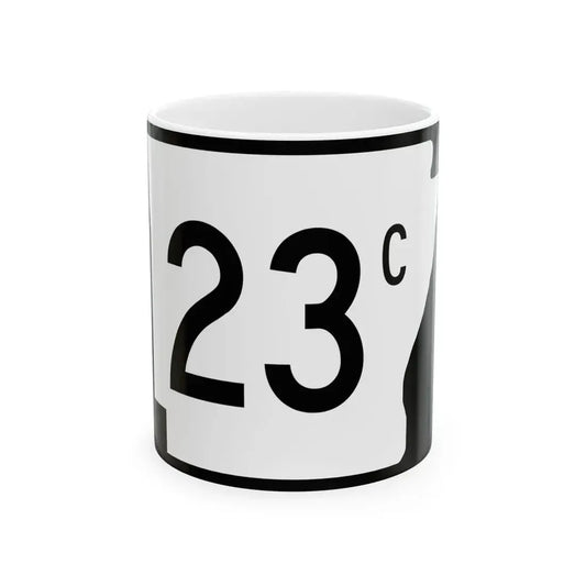 Arkansas 23C (Arkansas) (Road Sign) White Coffee Mug 11oz - Go Mug Yourself