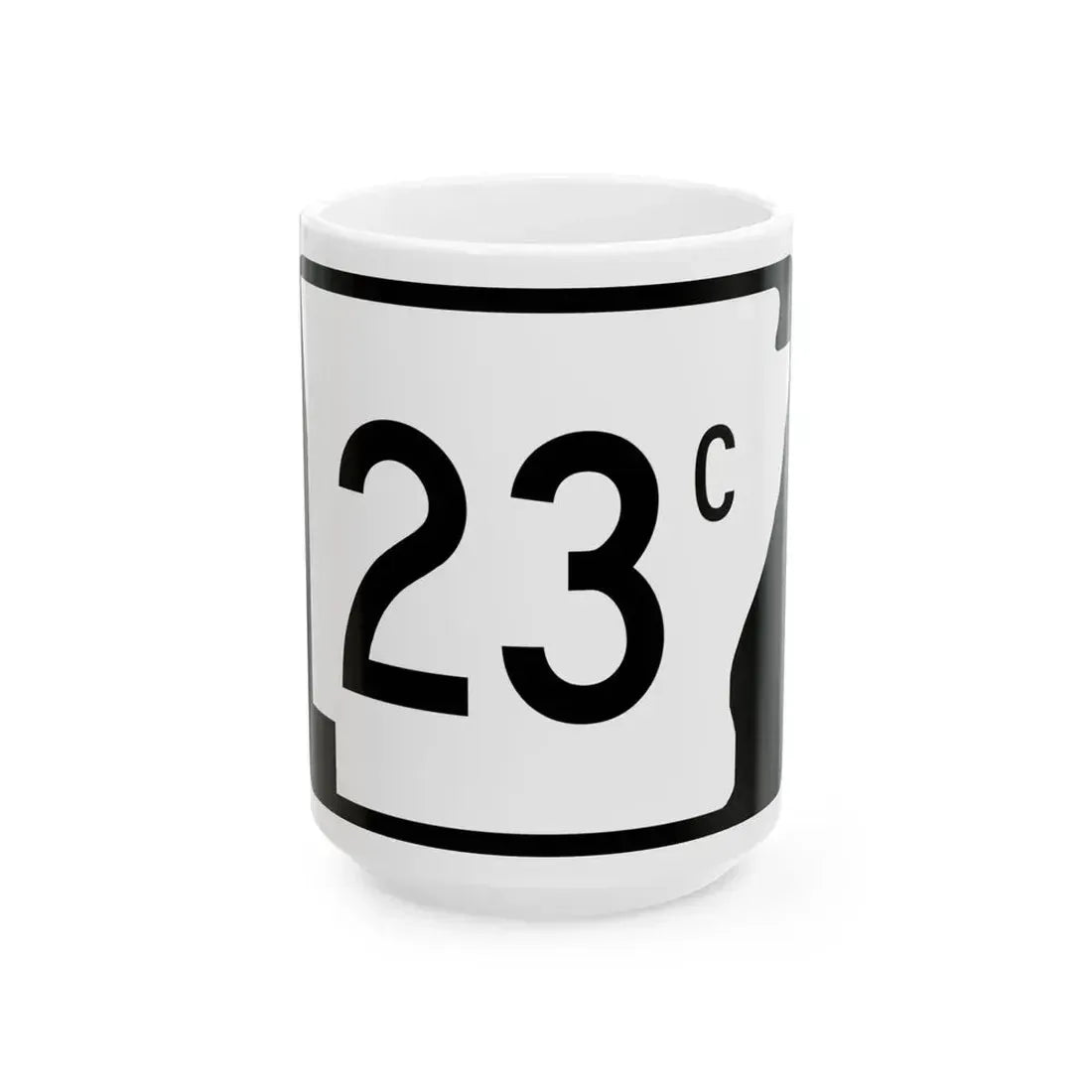 Arkansas 23C (Arkansas) (Road Sign) White Coffee Mug 15oz - Go Mug Yourself