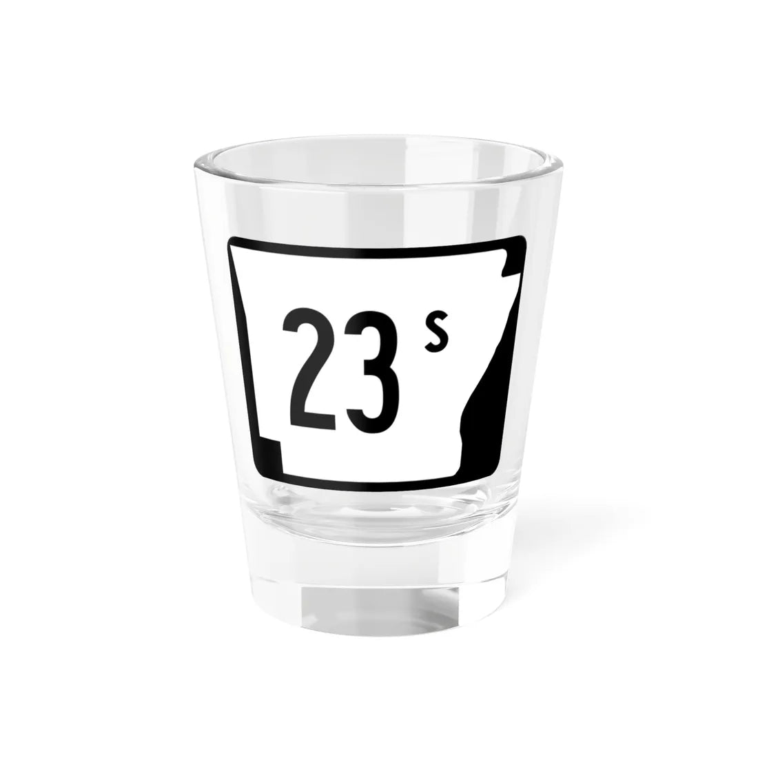 Arkansas 23S (Arkansas) (Road Sign) Shot Glass 1.5oz 1.5oz - Go Mug Yourself