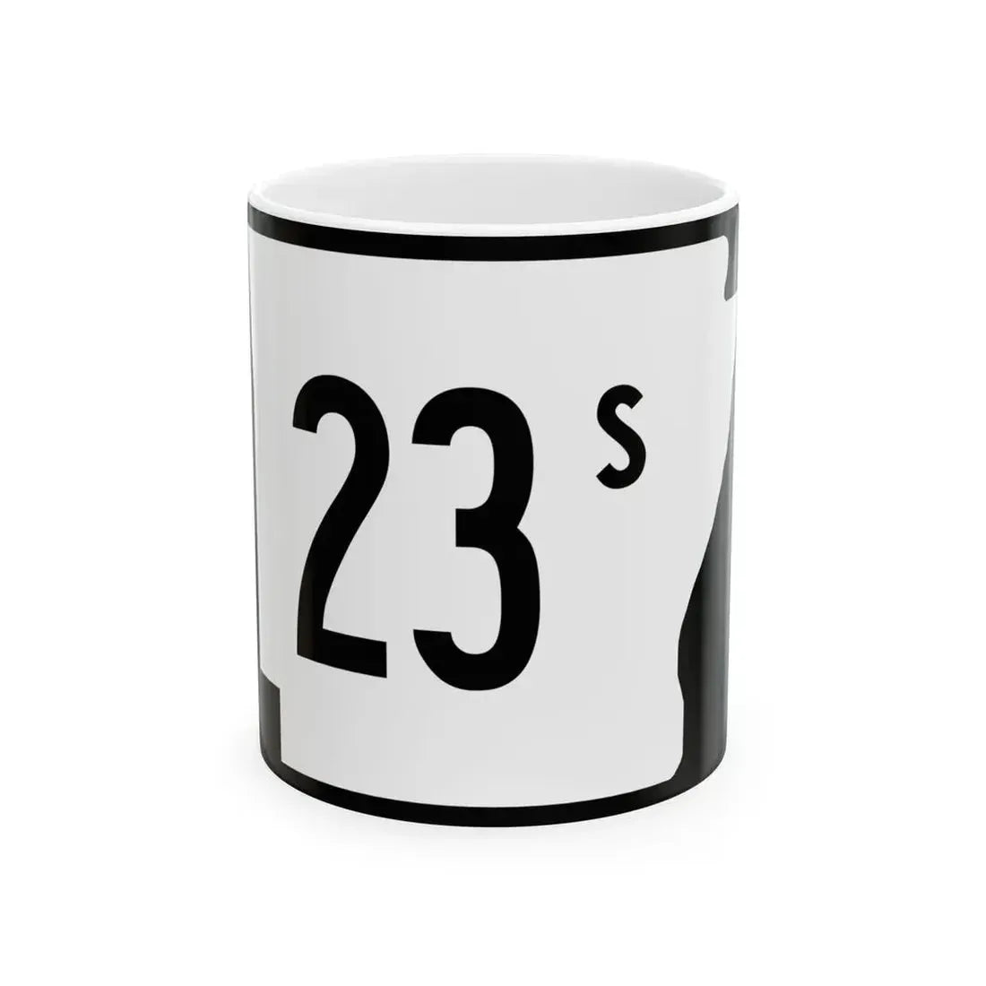 Arkansas 23S (Arkansas) (Road Sign) White Coffee Mug 11oz - Go Mug Yourself