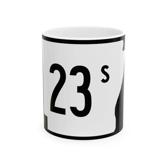 Arkansas 23S (Arkansas) (Road Sign) White Coffee Mug 11oz - Go Mug Yourself