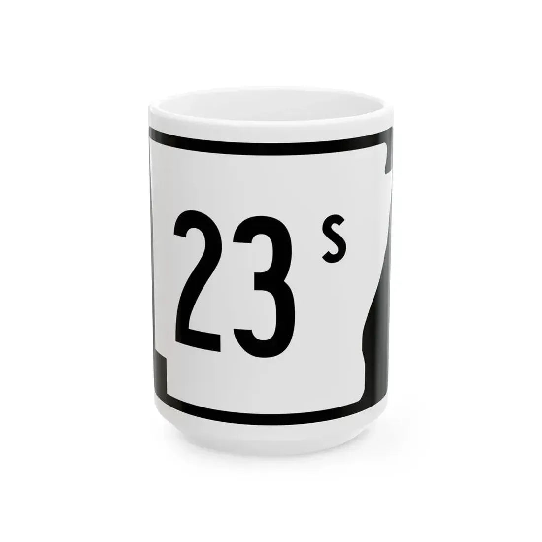 Arkansas 23S (Arkansas) (Road Sign) White Coffee Mug 15oz - Go Mug Yourself