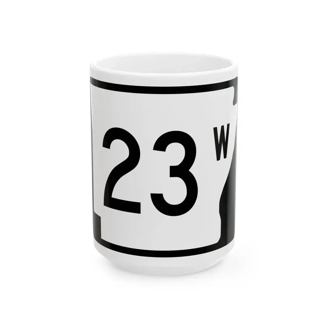 Arkansas 23W (Arkansas) (Road Sign) White Coffee Mug 15oz - Go Mug Yourself