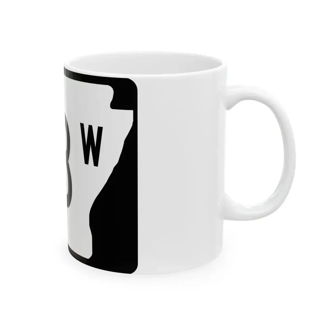 Arkansas 23W (Arkansas) (Road Sign) White Coffee Mug - Go Mug Yourself