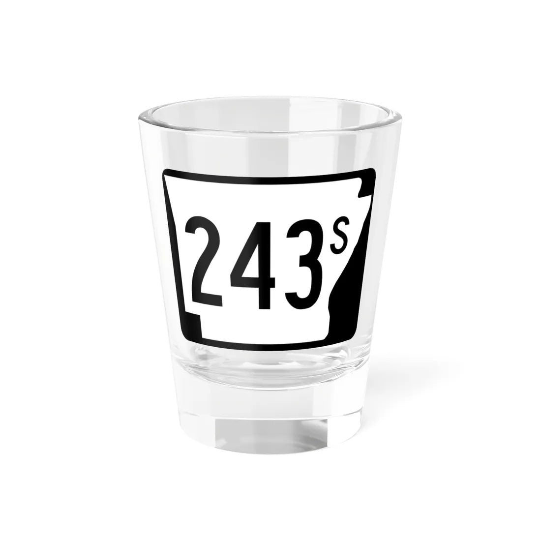 Arkansas 243S (Arkansas) (Road Sign) Shot Glass 1.5oz 1.5oz - Go Mug Yourself
