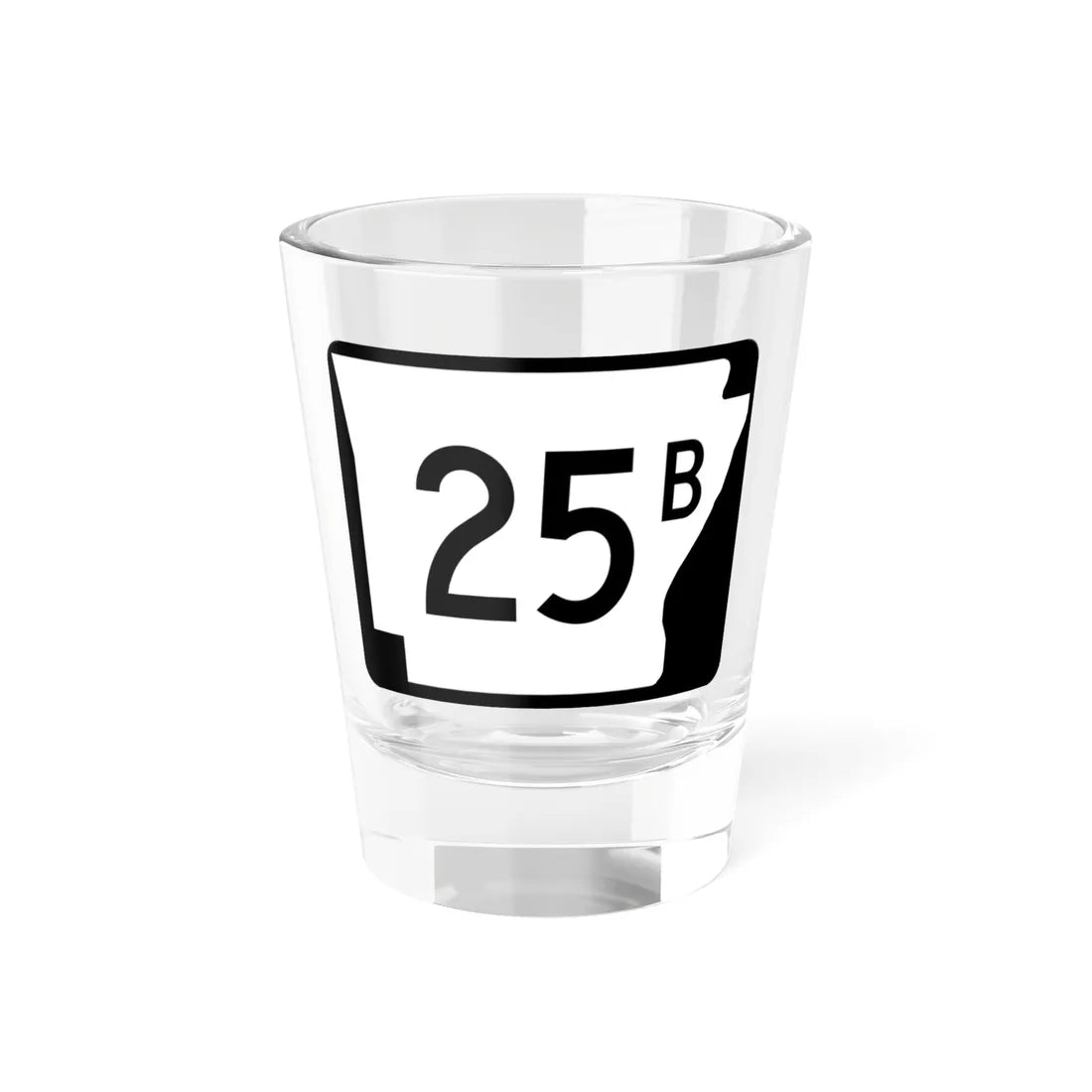 Arkansas 25B (Arkansas) (Road Sign) Shot Glass 1.5oz 1.5oz - Go Mug Yourself