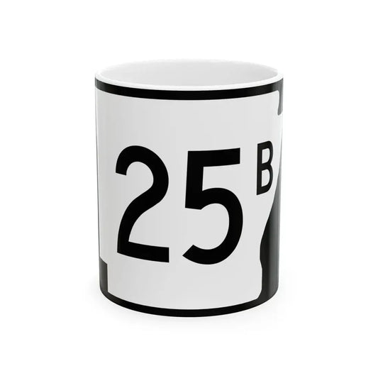 Arkansas 25B (Arkansas) (Road Sign) White Coffee Mug 11oz - Go Mug Yourself