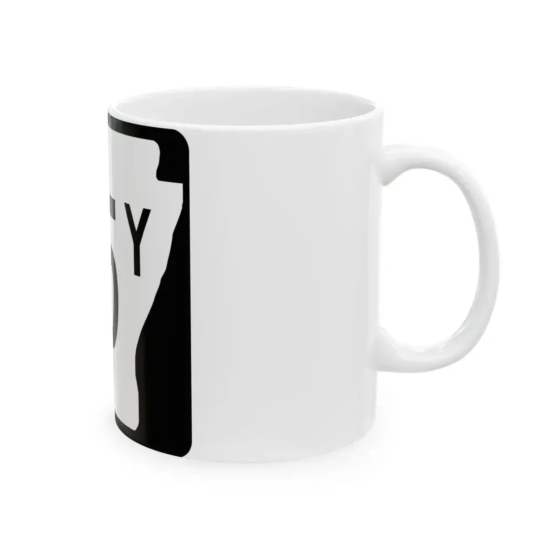 Arkansas 25Y (Arkansas) (Road Sign) White Coffee Mug - Go Mug Yourself