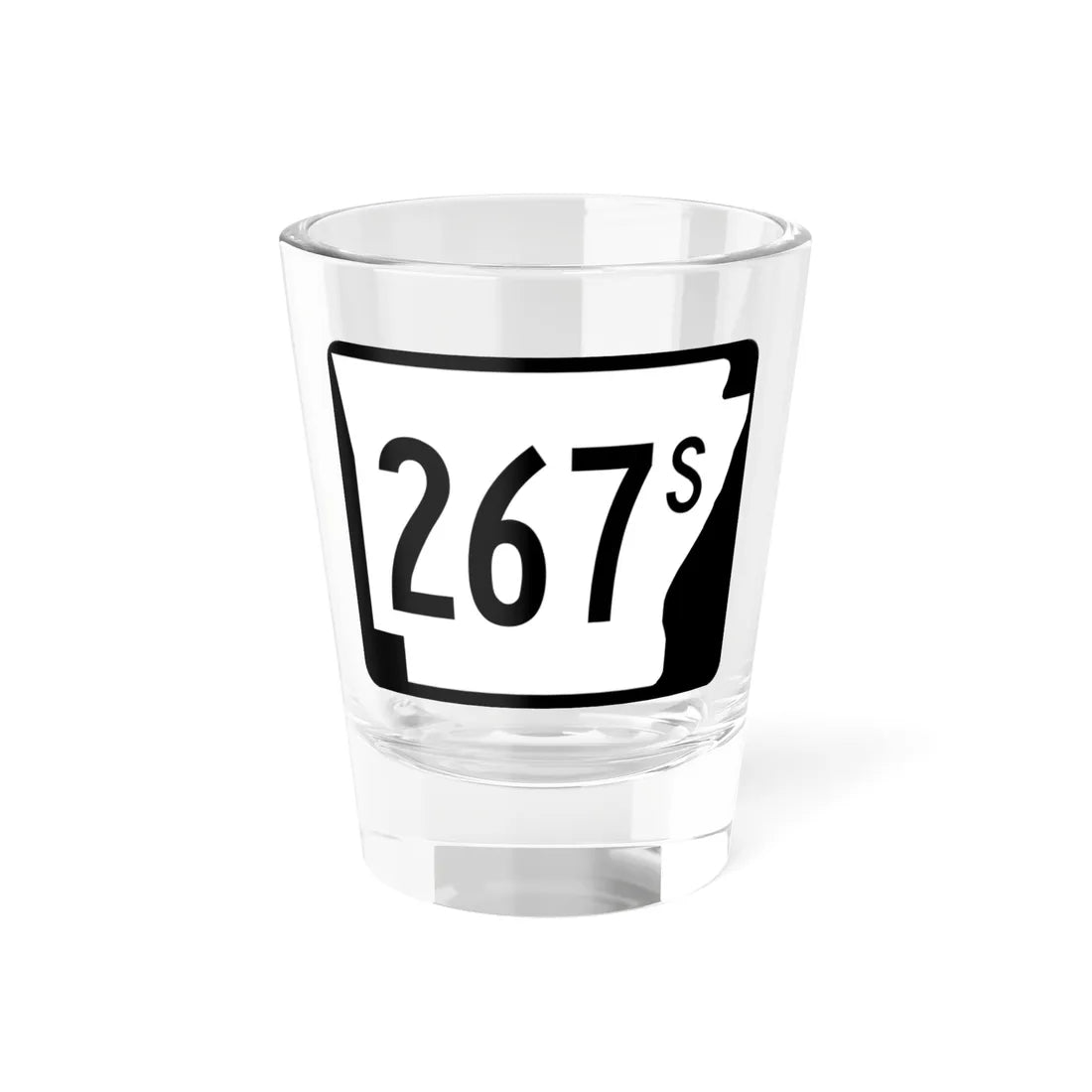 Arkansas 267S (Arkansas) (Road Sign) Shot Glass 1.5oz 1.5oz - Go Mug Yourself