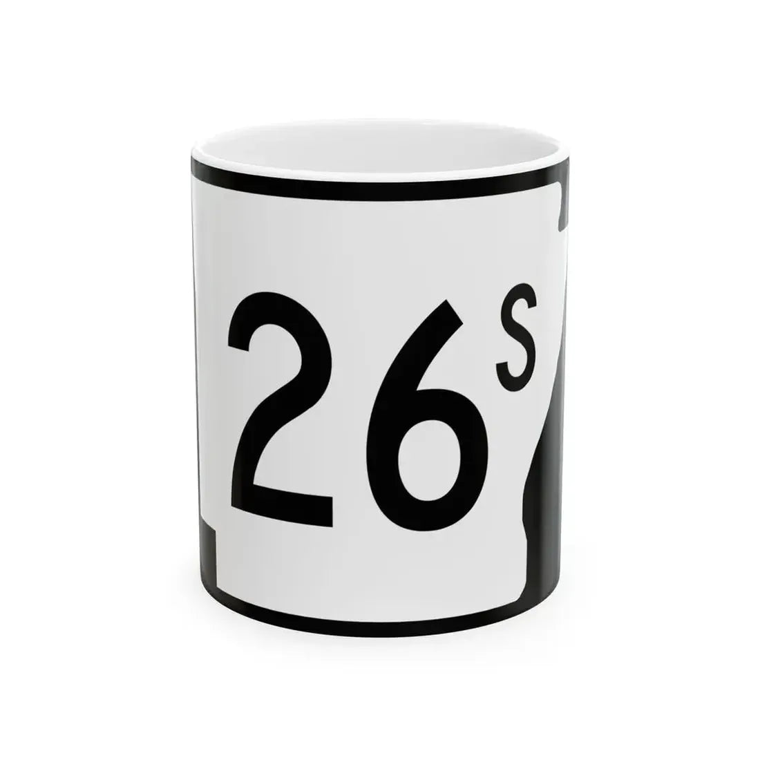 Arkansas 26S (Arkansas) (Road Sign) White Coffee Mug 11oz - Go Mug Yourself