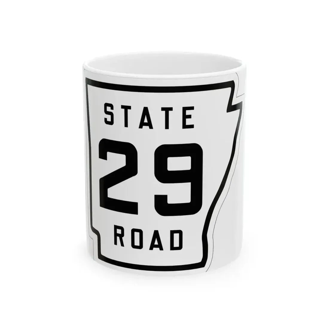 Arkansas 29 1926 (Arkansas) (Road Sign) White Coffee Mug 11oz - Go Mug Yourself