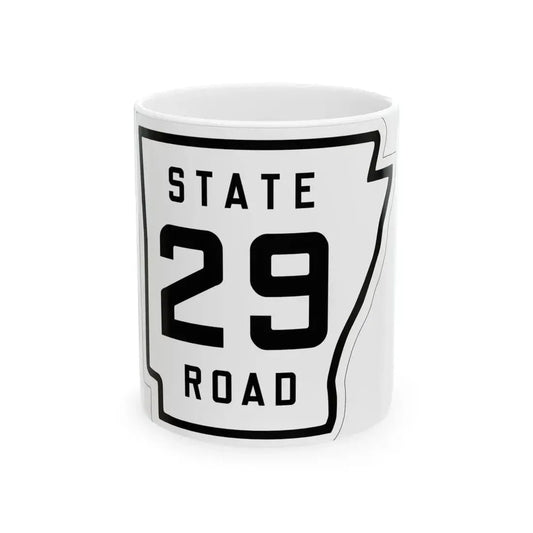 Arkansas 29 1926 (Arkansas) (Road Sign) White Coffee Mug 11oz - Go Mug Yourself