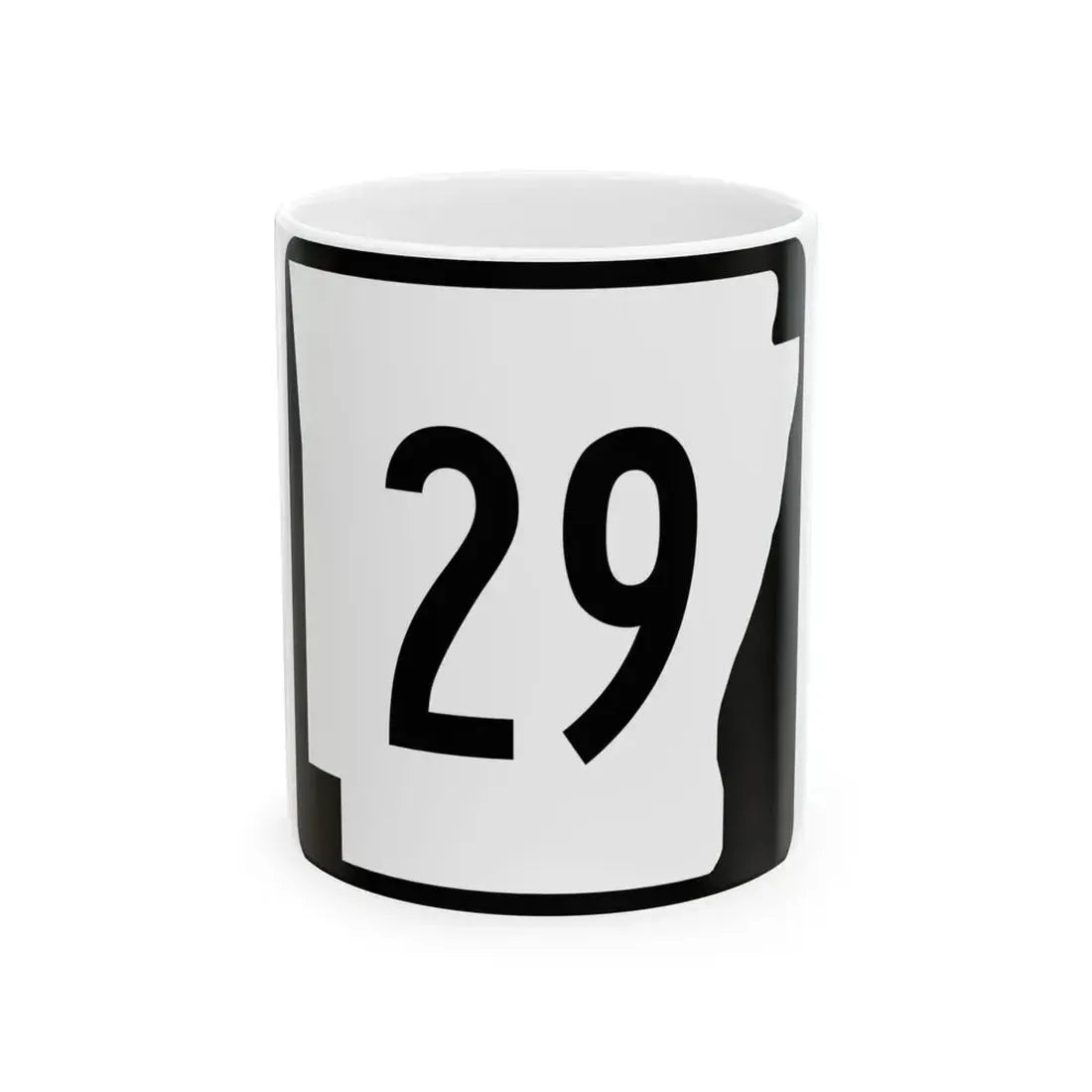Arkansas 29 (Arkansas) (Road Sign) White Coffee Mug 11oz - Go Mug Yourself