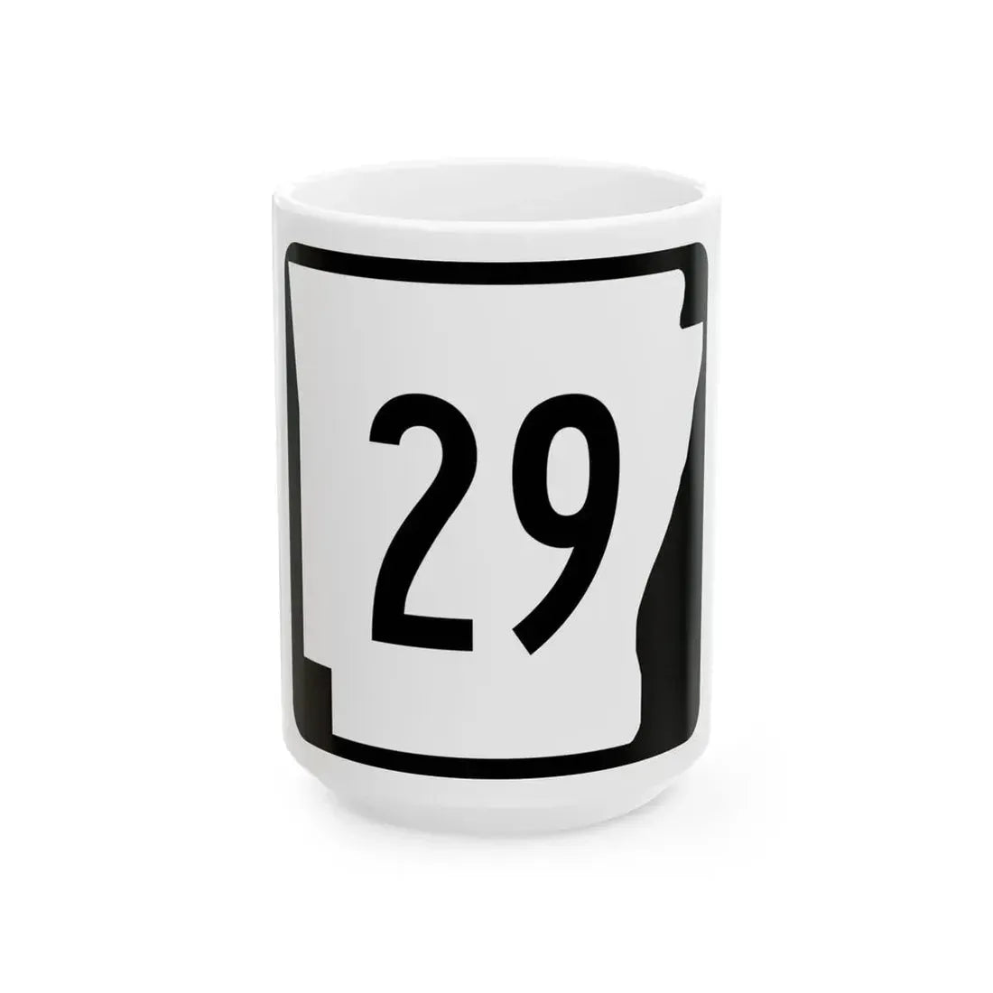 Arkansas 29 (Arkansas) (Road Sign) White Coffee Mug 15oz - Go Mug Yourself