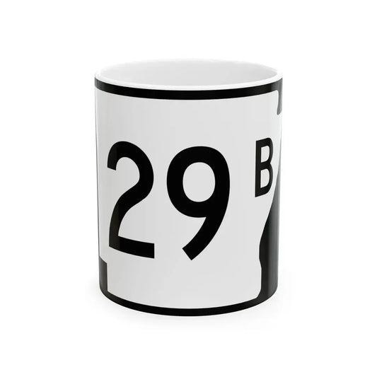 Arkansas 29B (Arkansas) (Road Sign) White Coffee Mug 11oz - Go Mug Yourself