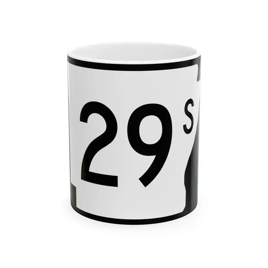 Arkansas 29S (Arkansas) (Road Sign) White Coffee Mug 11oz - Go Mug Yourself