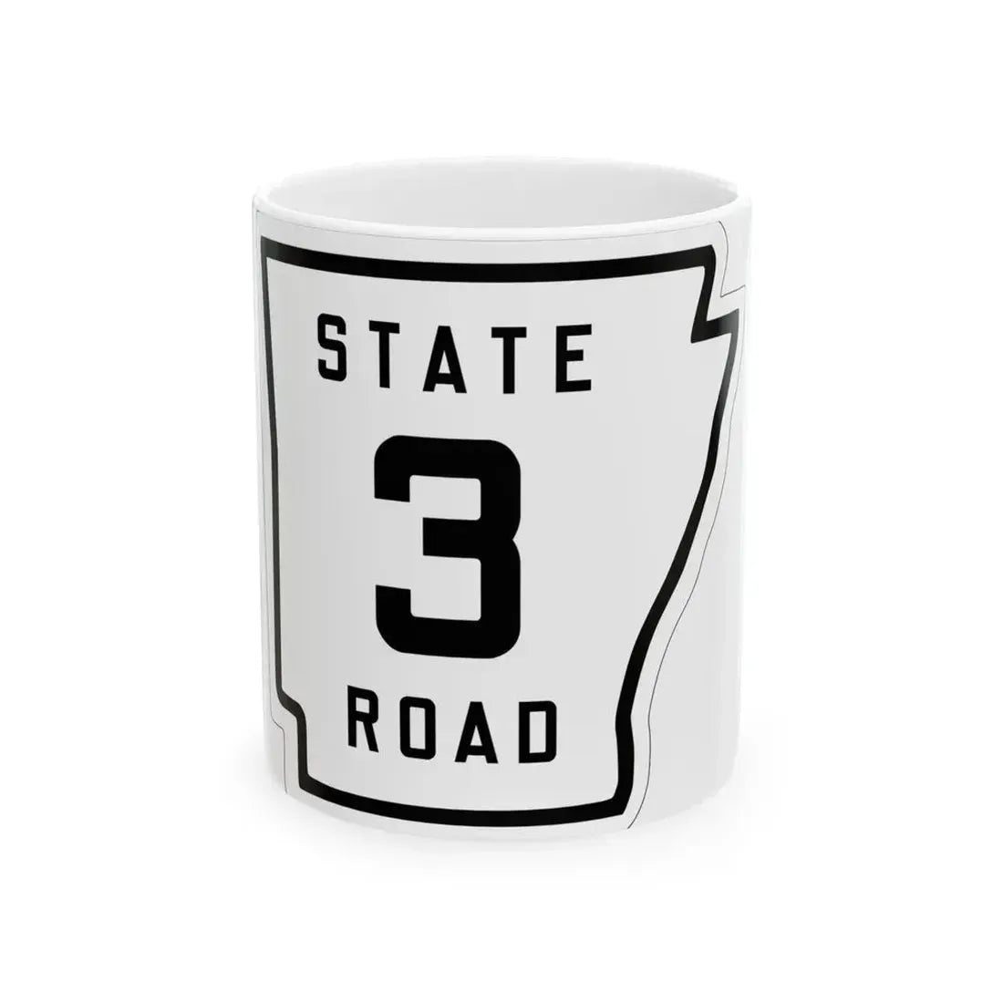 Arkansas 3 1926 (Arkansas) (Road Sign) White Coffee Mug 11oz - Go Mug Yourself