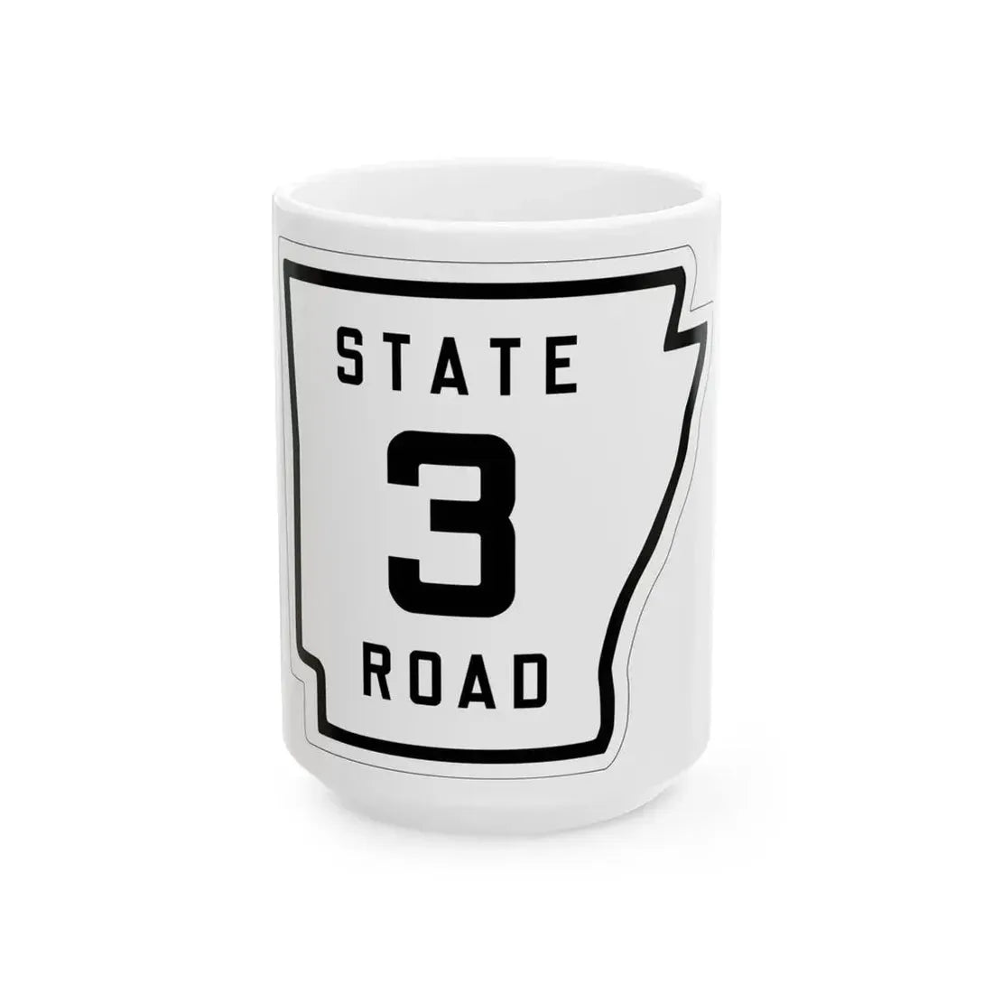 Arkansas 3 1926 (Arkansas) (Road Sign) White Coffee Mug 15oz - Go Mug Yourself