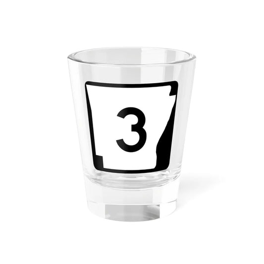 Arkansas 3 (Arkansas) (Road Sign) Shot Glass 1.5oz 1.5oz - Go Mug Yourself