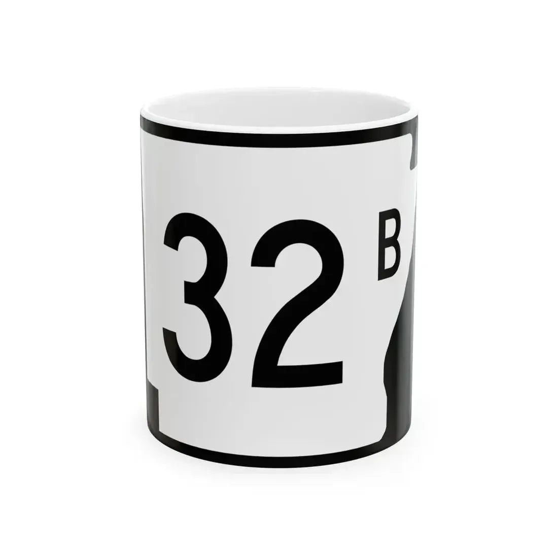 Arkansas 32B (Arkansas) (Road Sign) White Coffee Mug 11oz - Go Mug Yourself