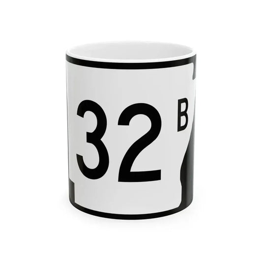 Arkansas 32B (Arkansas) (Road Sign) White Coffee Mug 11oz - Go Mug Yourself