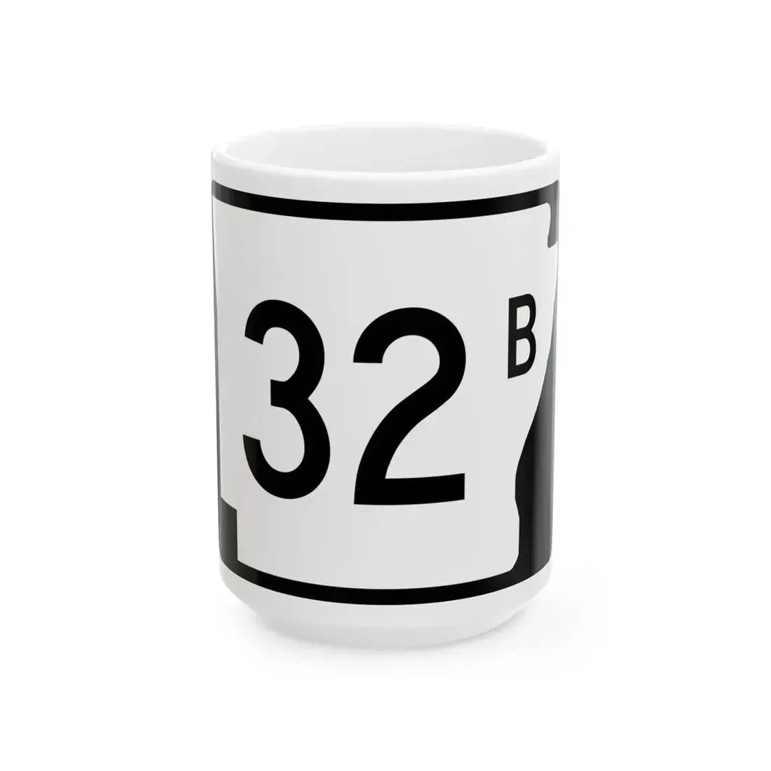 Arkansas 32B (Arkansas) (Road Sign) White Coffee Mug 15oz - Go Mug Yourself