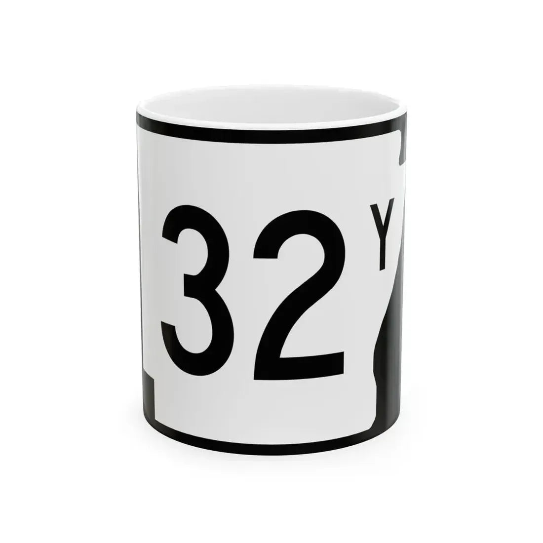 Arkansas 32Y (Arkansas) (Road Sign) White Coffee Mug 11oz - Go Mug Yourself