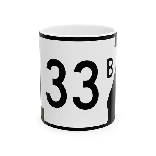 Arkansas 33B (Arkansas) (Road Sign) White Coffee Mug 11oz - Go Mug Yourself