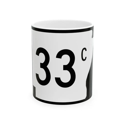 Arkansas 33C (Arkansas) (Road Sign) White Coffee Mug 11oz - Go Mug Yourself