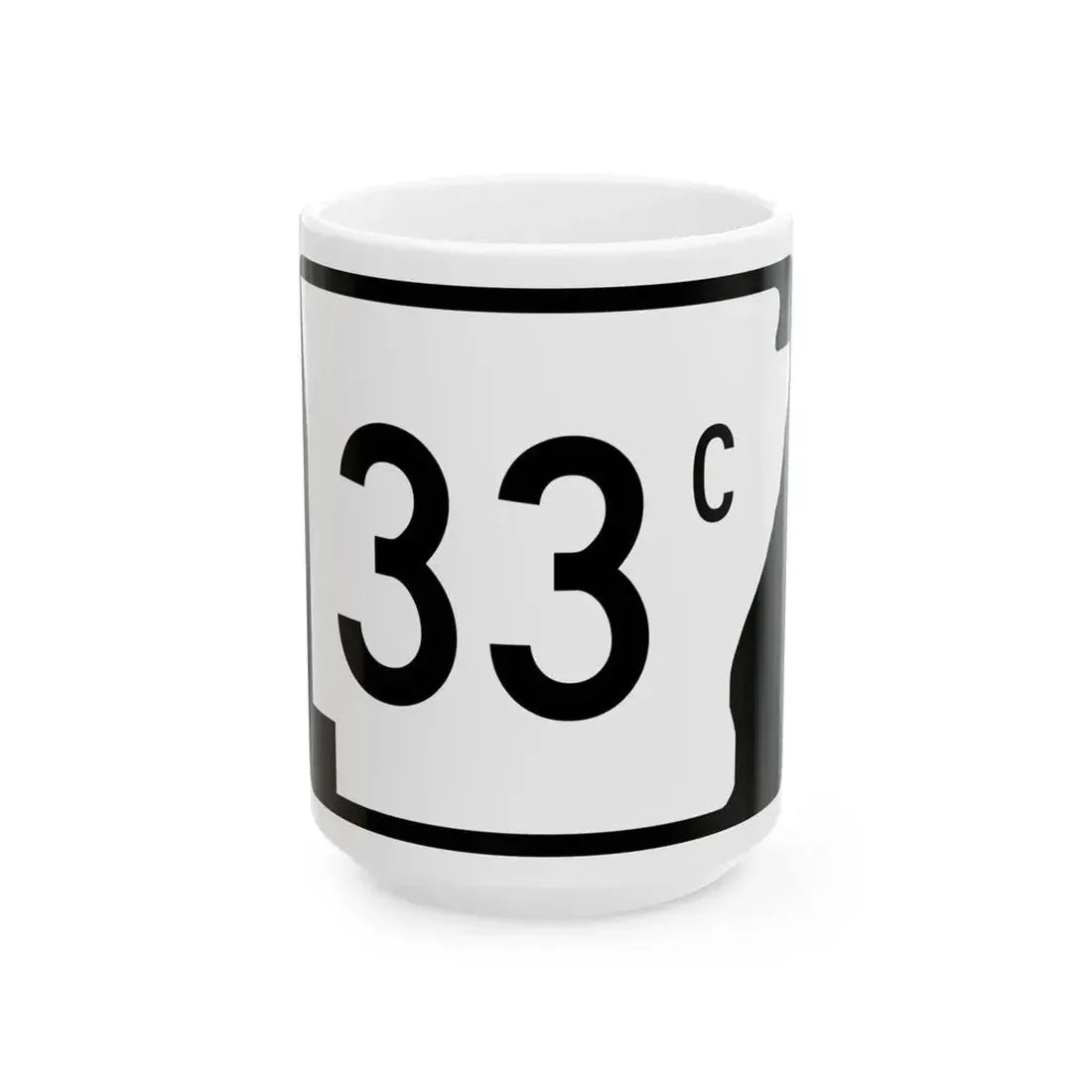 Arkansas 33C (Arkansas) (Road Sign) White Coffee Mug 15oz - Go Mug Yourself